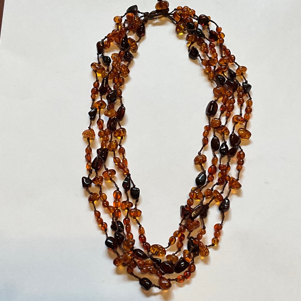 5-Strand Baltic Amber Necklace